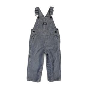 OshKosh Railroad Stripe Bib Overall Size 24m Kids Unisex